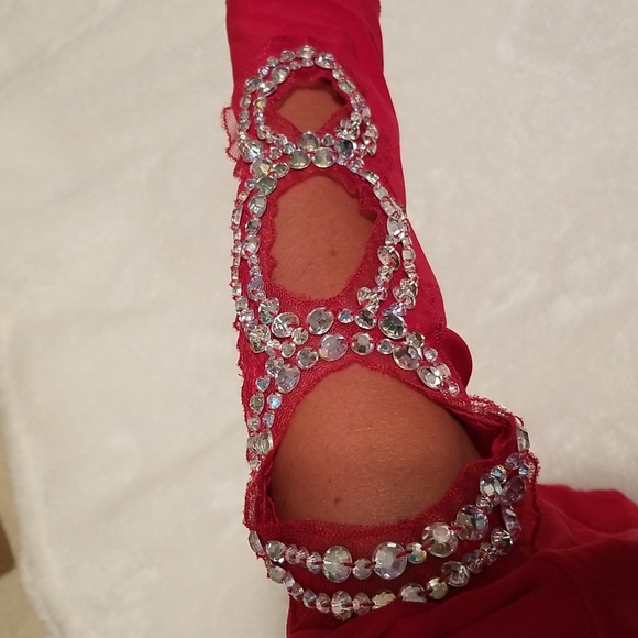 Red sexy dress womens sz S - Picture 5 of 7